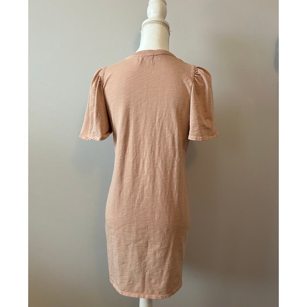 Nation LTD Baby Pink Sundress Mini Dress Spring Ruffle Pastel Cotton Size Small - Picture 4 of 7